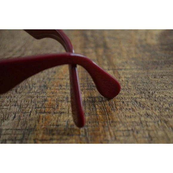 Sunday Somewhere Little God Sunglasses 033-BUR Unisex Burgundy Gold Trum - Picture 4 of 12